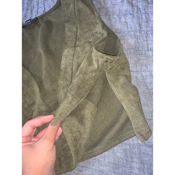 Fashion Nova faux suede green Co-ord set - Picture 6 of 8